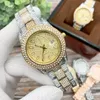 Fashion Diamond Quartz Watch For Men Women Bransoletka biżuteria ręka