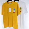 T-shirts masculins t-shirt casablanca hommes femmes 1 1 qualité jaune blanc décontracté t-shirt t-shirt 230812