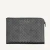 5A Genuine Leather Men's Business Clutch bag Fashion Designer File Bag 14 Inch Computer Bag Hand Woven Minimalist Casual Business Style 2023 New