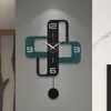 Relógios de parede Relógios nórdicos Relógio de bateria de luxo Quarto tranquilo de metal silencioso cozinha cozinha arte moderna horloge home decorating itens