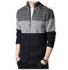 Mens Sweaters Fashion Cardigan Coat Loose Plus Size Color Matching Autumn and Winter Warm Outerwear 230811