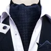 Nekbanden luxe heren vintage paisley floral formal cravat ascot tie self Britse stijl gentleman zijden stropdas set voor bruiloftsfeest dibangu 230811