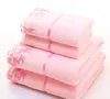 Towel 2pcsset microfiber Elegant Embroidered towel set solid 1pc face and bath Quick Dry Towels bathroom for Adult 230812