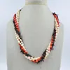 Choker Natural Irregular Coral And Pearl Necklaces. Versatile. Minimalist Women's Summer Party Jewelry 60CM