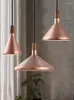 Ljuskronor ledde koppar aluminium pendelljus nordisk konst kreativ restaurang bar hängande lampor vardagsrum kök retro lampa