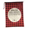 Buffalo Plaid Canvas Santa Sacks 50*70cm Christmas Christmas Papai Noel Bolsa de Bolsa de Pacotes de Bolsa de Embalagem Dom-C23-75