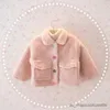 Jackets Cotton Padded Winter Coat Boys Girls Colorful Buttons Fake Fashion Coats Girl Toddlers Kids Overcoats Children Clothes R230812