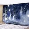 Tapisseries décor à la maison noël neige tapisserie Santa cadeaux cheminée arbre de noël tenture murale chambre dortoir fond tissu tapiz