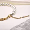 Strand Liebe Engel Fashion Imitation Perle Chain Bracelet Men Handmade Classic In colorée en acier inoxydable pour cadeau de bijoux