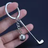 Keychains Lanyards 1PCS Golf Club Ball Keychain Sports Themed Keyring Souvenirs Pendants Toys for Players Athletes Teammates alloy golf gift new