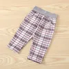 Ensembles de vêtements Telotuny nés pour bébés filles garçons lié gentleman à manches longues pantalons à plaid à rompage solide tenues de vêtements 0-12m