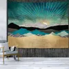 Tapestries Nordic Mountains Sunrise Metal Tapestry Hippie Home Decoration Wall Decoration Room Decoration Wall Decoration R230812