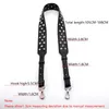 Bag Parts Accessories TINBERON Bag Strap For Genuine Leather Adjustable Wide Crossbody Strap Fashion Metal Rivets Bag Accessories Belt Shoulder Straps 230811