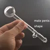 Peni maschio Spesso Pyrex Glass Olio Bruccino Olio TUBI DI VETRO DISTRAMENTO Tubi di vetro di alta qualità trasparenti tubi a tubo Testi per unghie dell'olio per accessori per fumo bong tampone all'ingrosso all'ingrosso