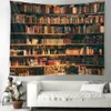 Wandteppiche, Bibliothek, Bücherregal, Wandteppich, umweltfreundlicher Druck, weiches und pflegeleichtes dekoratives Hängetuch