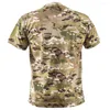 Vestes de course Mege Men Tactical Camouflage Multicam T-shirt à séchage rapide Camo Camo Camo Sheeve Cycling Shirt Hunting