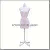 Racks Hangers Racks Female Mannequin Body With Stand Decor Dress Form FL Display Sömmodell smycken Drop Delivery Home Garden Housekee o