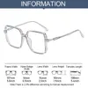 Sunglasses Frames Fashion Portable Eye Protection Office Anti-Blue Light Glasses Ultra Light Frame Computer Goggles Oversized Eyeglasses 230811