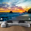 Tapestries Landscape Beach Sunset Tapestry Wall Hanging Printed Cloth Fabric Large Tapestry Aesthetic Dorm Interior Room Bedroom Decor R230812