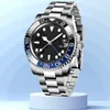 GMT Watch Man 기계식 운동 디자이너 시계 고품질 캐주얼 Montre De Luxe Fashion AAA 시계 40mm 사파이어 유리 Dhgate 손목 시계 Orologio Uomo Watch