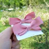 Haaraccessoires 2 stks/set Girl Classics Fashion Bow Ribbon Clip Koreaanse hoofddeksels Spring Ponytail Simple Haarspeld Vrouw Hoofd Bloemcadeau