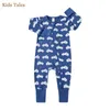 Born Bebek Erkek Kız Kız Romper Bebek Karikatür Baskı Sleepsuit Pijamalar Toddler Uzun Kollu Sevimli Tulumlar Çocuk Bodysuit Giysileri 230812