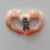 Schlüsselanhänger Lanyards PVC Imitation Shrimp Fleisch Ketten Kreatives Essen Schlüsselbund für Frauen Bag Anhänger Neuheit Funny Szene Dekoration Party Geschenk