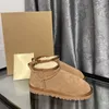 Austrália Australiano Ugh Clássico Botas Quentes Designer Womens Mini Meia Bota de Neve Inverno Full Fur Fofo Peludo Tasman Botas Botas Chinelos Austrália 35-43