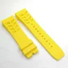 Band de montre jaune de 25 mm 20 mm STABLE DE RÉSBILLE PLACHING POUR RM011 RM 50-03 RM50-01271F