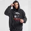 Herren Berserker Anime Retro gewaschener Hoodie -Eingeweide Grafik gedruckt Sweatshirt Streetwear Hip Hop Pulovers Kausaler Unisex Sudaderas HKD230725