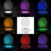 8 färger Vattentät toalettlampa LED -rörelsessensor WC Light Luminaria Backlight Smart Pir Toalettdekor Nattljus för badrum HKD230824