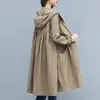 Trench Cods Coats Spring Automne Cabinet mince Femme Femmes Coréen Casual Low Solide Long Briller Long Toker Femme Casaco Feminino