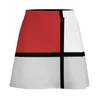 Kjolar de Stijl Artworks - Mondriaan Mini Kjol Kvinnans sommarklänning 2023 Kvinna Skorts för kvinnliga kvinnliga