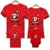Family Matching Outfits Family Clothing Christmas Matching Outfits Mother Daughter Short Sleeve T-shirts Red Mother Kids Clothes