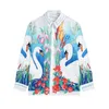 Designer Men's Long Sleeve Shirt Masao Saint Printed Men's Casual Shirt och Short Women's Loose Silk Shirt Men's T-Shirt Size M-3XL