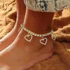 Personlig Fashion Beach Vacation Versatile Rhinestone Love Trend New Hot Selling Feet Chain Footwear Accessories for Women