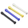 Mini aluminium stalen buis legering Snuff Straw Sniffer snorter nasale roken snuffer nasale apparaat metalen buis zinken accessoires