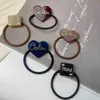 Saç Kauçuk Bantları Tasarımcı Gelişmiş Asetik Asit İpi Diamonds Mektup Aşk Headrope Rhinestone Yüksek Elastik Tie Band Kadın Aksesuarları Biev