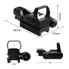 1x22x33 Red Green Red Dot Reflex Laser Sight Scope 4 Styles Display holografisk upplyst 20 mm taktisk omfattning