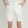 Heren shorts #2218 Black White Cargo Men Side Pockets Slim Faux Leather Joggers Elastic Pu Homme Thin Summer