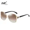 Polarized for women 2023 new elegant Four-leaf clover diamond inlaid metal sunglasses can be matched with glasses