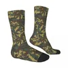 Meias masculinas Camuflagem verde masculino Mulheres Mulheres de primavera Hip Hop