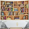 Tabestries Bookshelf Book Tapestry Wall Hanging Family Schlafzimmer Dekoration Stoffspannung Kunstdruck R230812