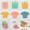 T-Shirts Misha Puff Kids Girls Summer Knit T Shirt Brand Toddler Beautif Tops Vintage Child Kniting Tee Shirts Mish And 210619 Drop Dhrma