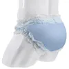 MUITAS PANTES MENINAS RECULIDADES DE AUTRAS MENINAS Moda de moda breve Sissy Lace transparente Crotira aberta calcinha pequena masculino Sexy lingerie fofa respirável