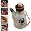 Ensemble de vaisselle Cork Cafe Cafe Eassiding Jar Vinegar Condiment Dispenser Japane Style Pot Pot Ceramic Spice Bottle