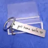Клавичные кормеры для Keys Gift Valentine Keyring Personality Diy день рождения A-Z 26 инициалов Get Home Safe Freation Holder нержавеющей стали