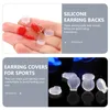 Backs oorbellen Ear Clip Pads Oorringschroef Vervanging Transparante converteren doorboorde matten benodigdheden