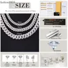 Solid Sier 6Mm 9Mm 13Mm Iced Out D/Vvs Moissanite Men Necklace Bling Cuban Link Chain With Gra Certificate