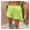 Swimwear pour hommes Shorts de natation pour femmes Double couche anti-glare Boxer conservateur Pantalon de fond en vrac Fitness Beach Fitness